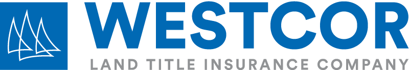 Blue, white Westcor Land Title Insurance Company logo