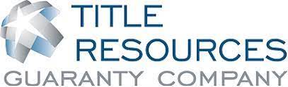 grey, white, blue, Title Resources Guaranty Company logo