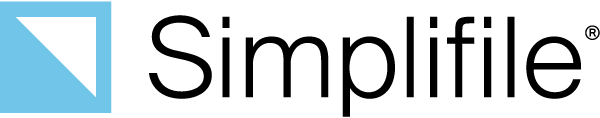 grey and green Simplifile logo